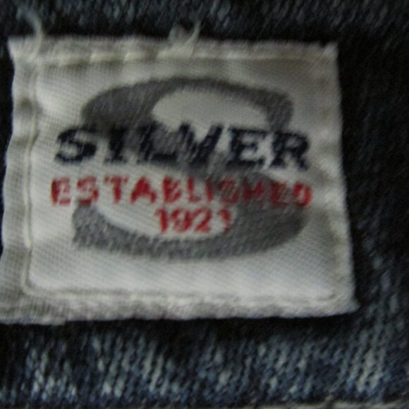 SILVER BOY'S SIZE 27 x 33 JEANS MED BLUE SLUB DENIM CARGO PANTS WORK FARM - Picture 12 of 15